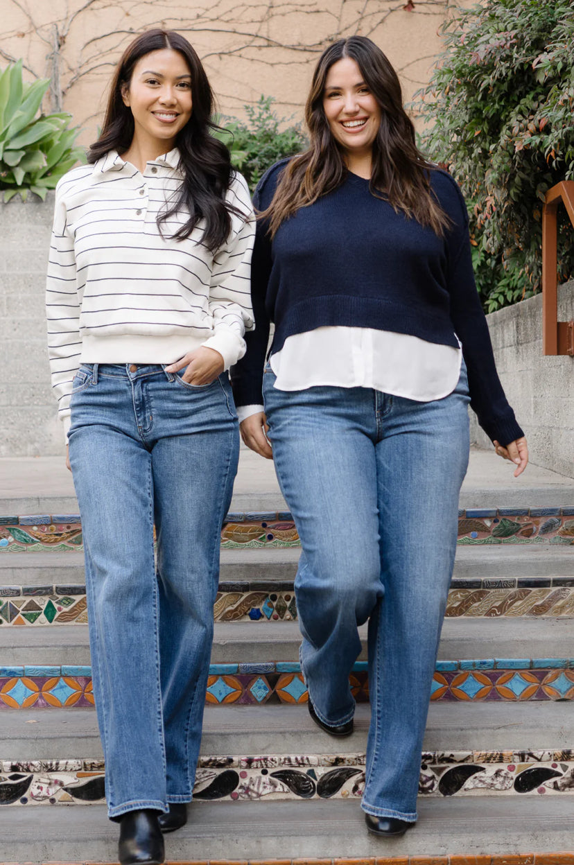 High Waist | Straight | Vintage V-Front Jeans