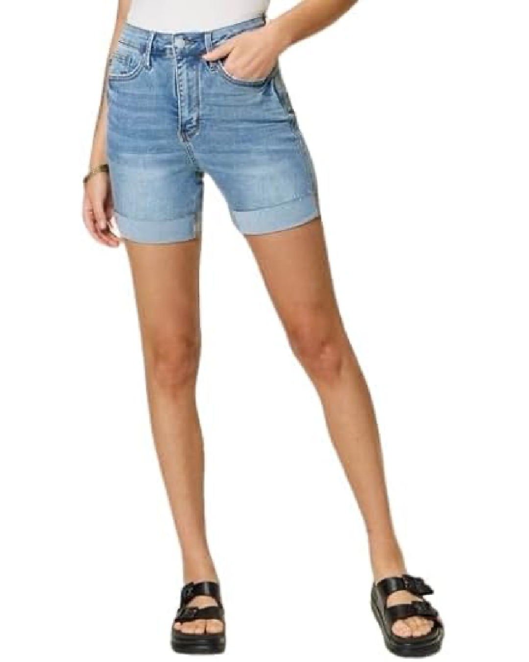 High Waist | Tummy Control Cool Denim Shorts