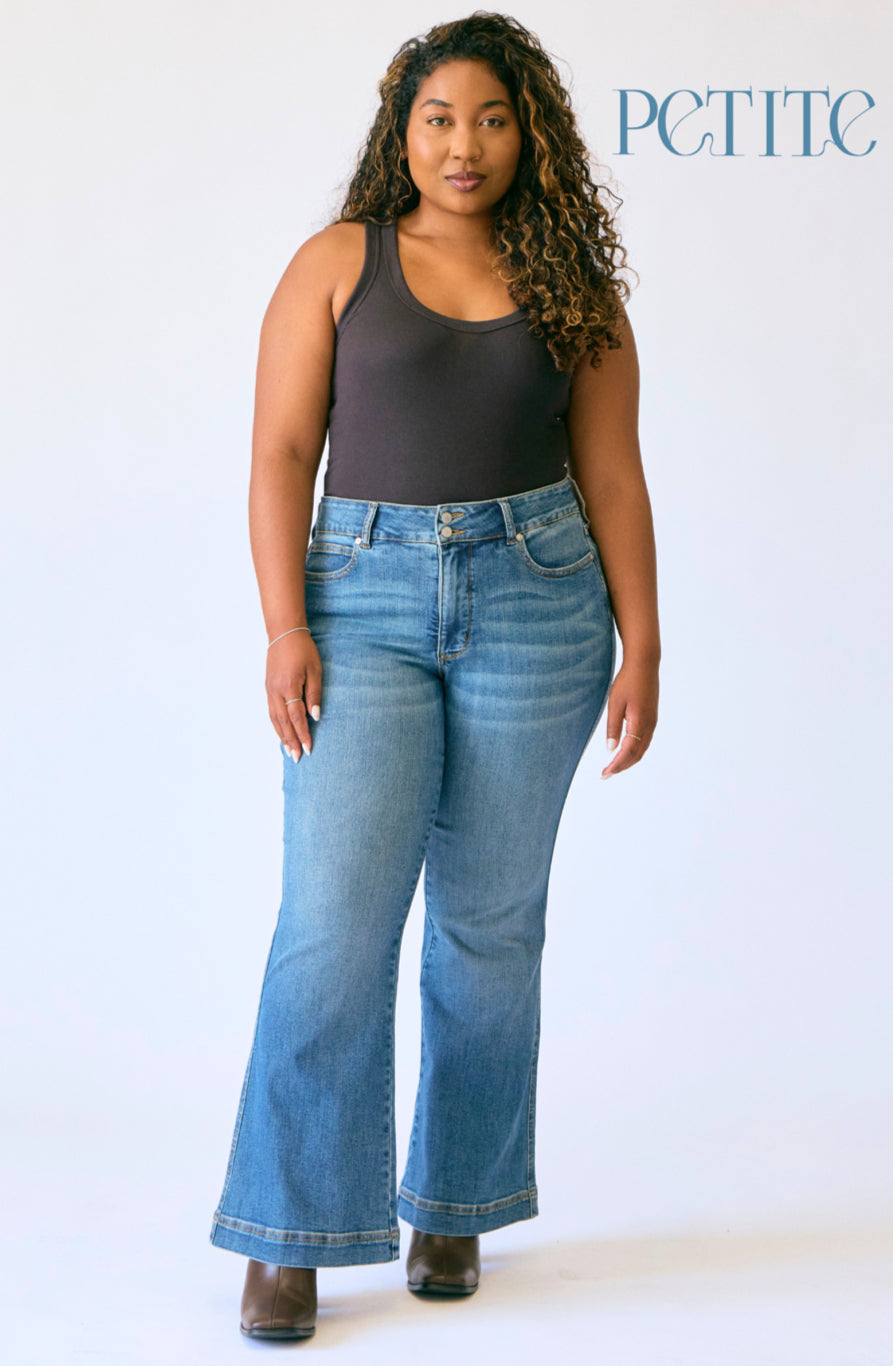 High Waist | Flare | Petite Tummy Control Jeans