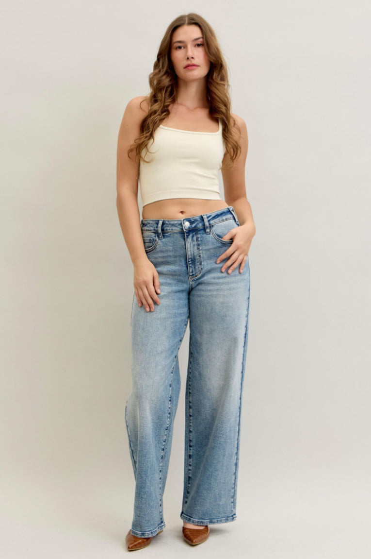 High Waist | Wilhemina | Light Vintage Wash Jeans