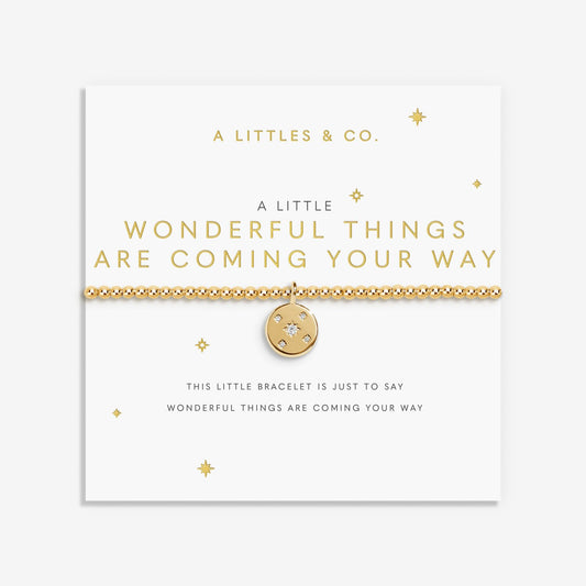 A Little ‘Wonderful Things Are Coming Your Way’ Bracelet