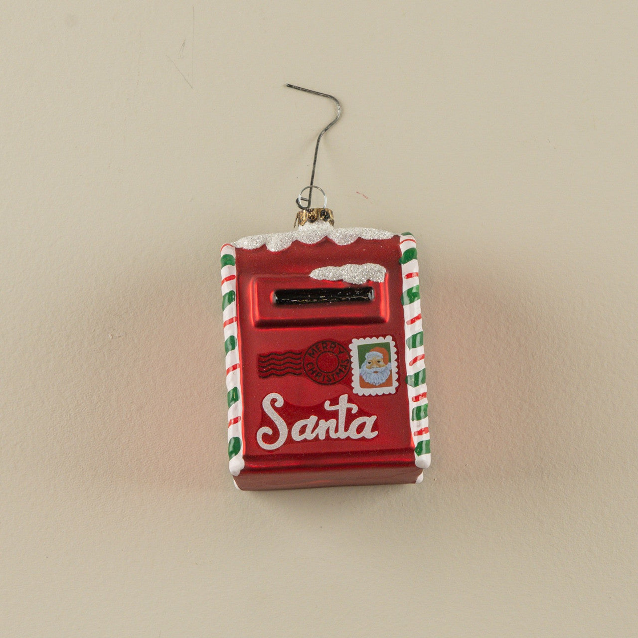 Red Letters to Santa Mailbox Ornament