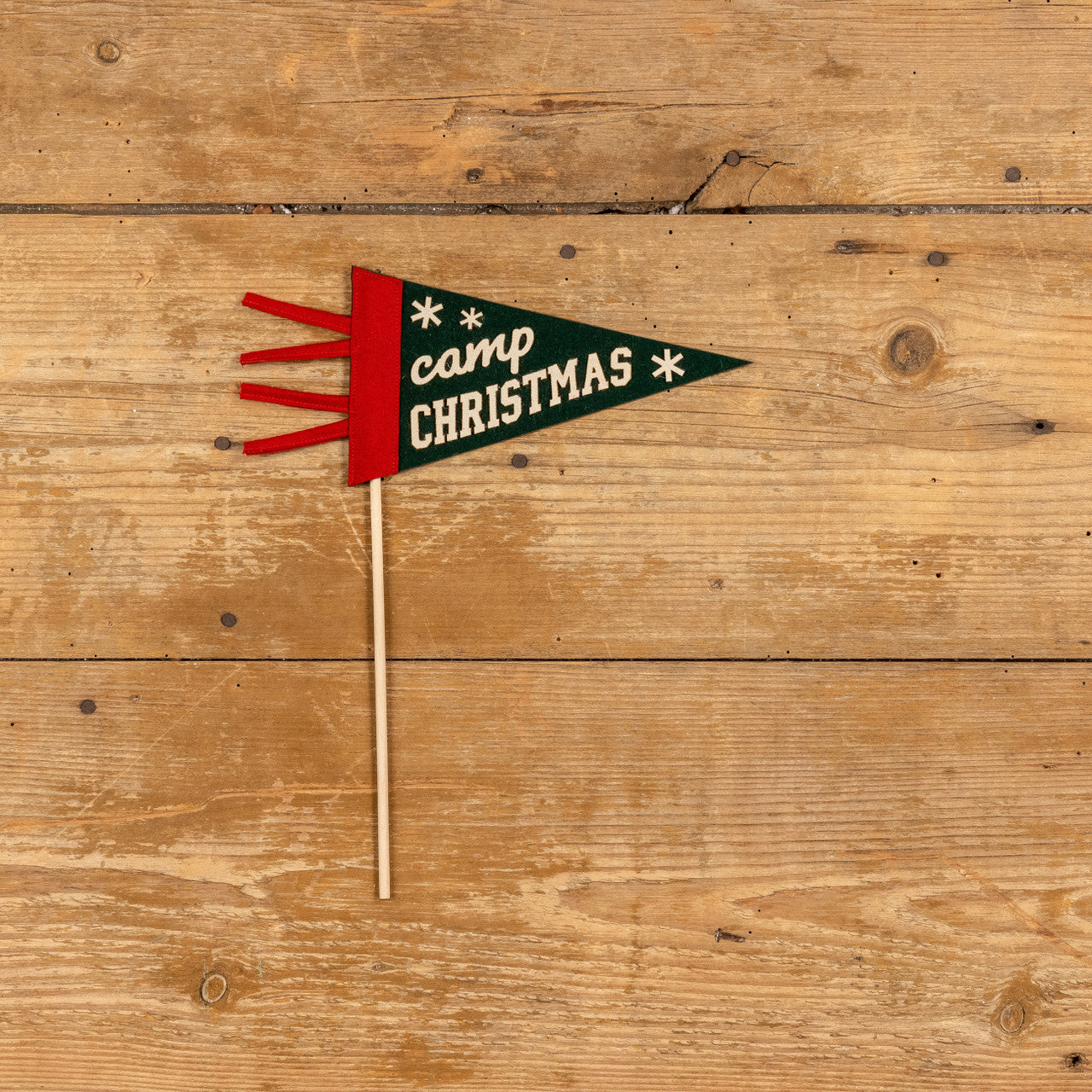 8” Camp Christmas Pennant