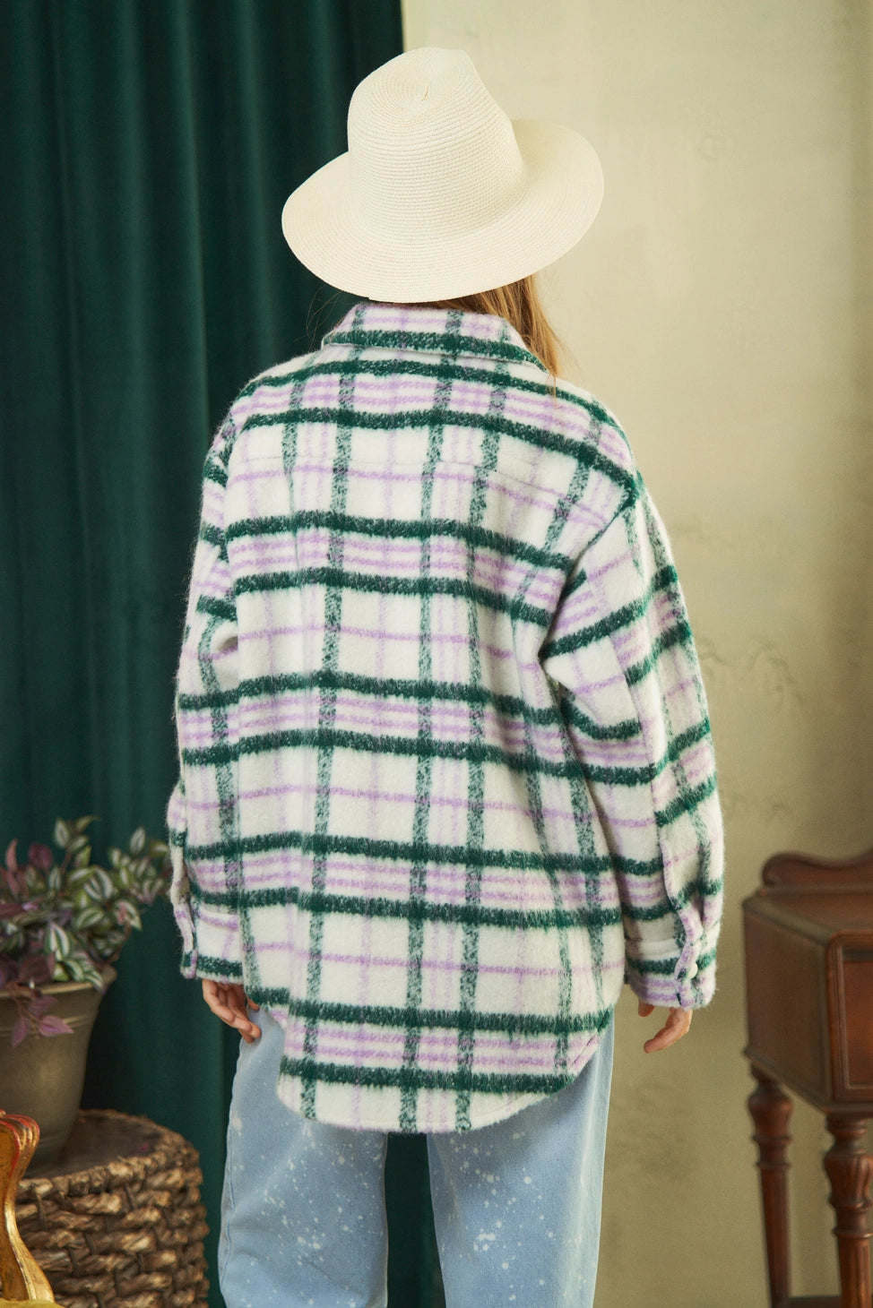 Plus Exclusive | Plaid Button Down Shacket
