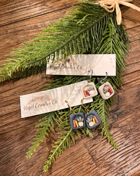 Polymer Clay Earrings | Bookshelf