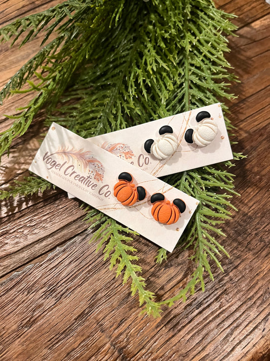 Polymer Clay Earrings | Disney Pumpkins