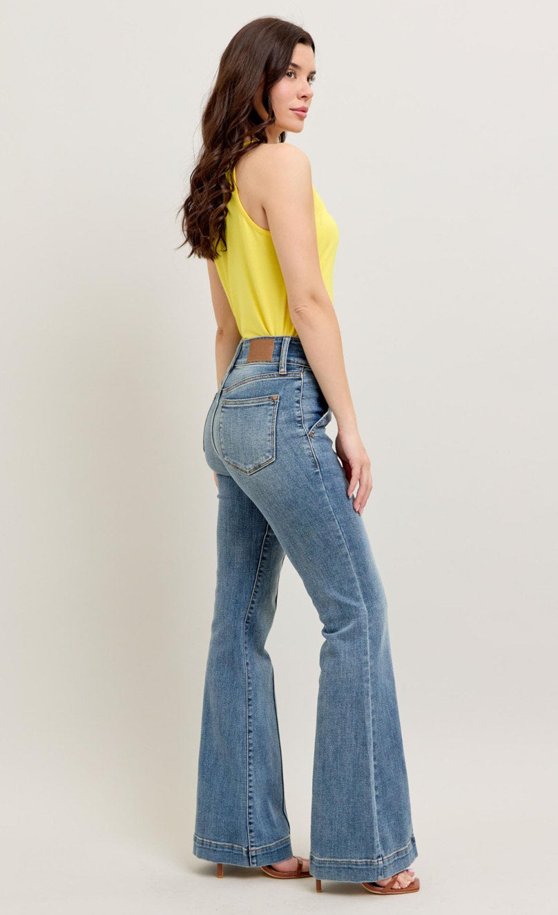 High Waist | Trouser Flare | Front Seam Jeans