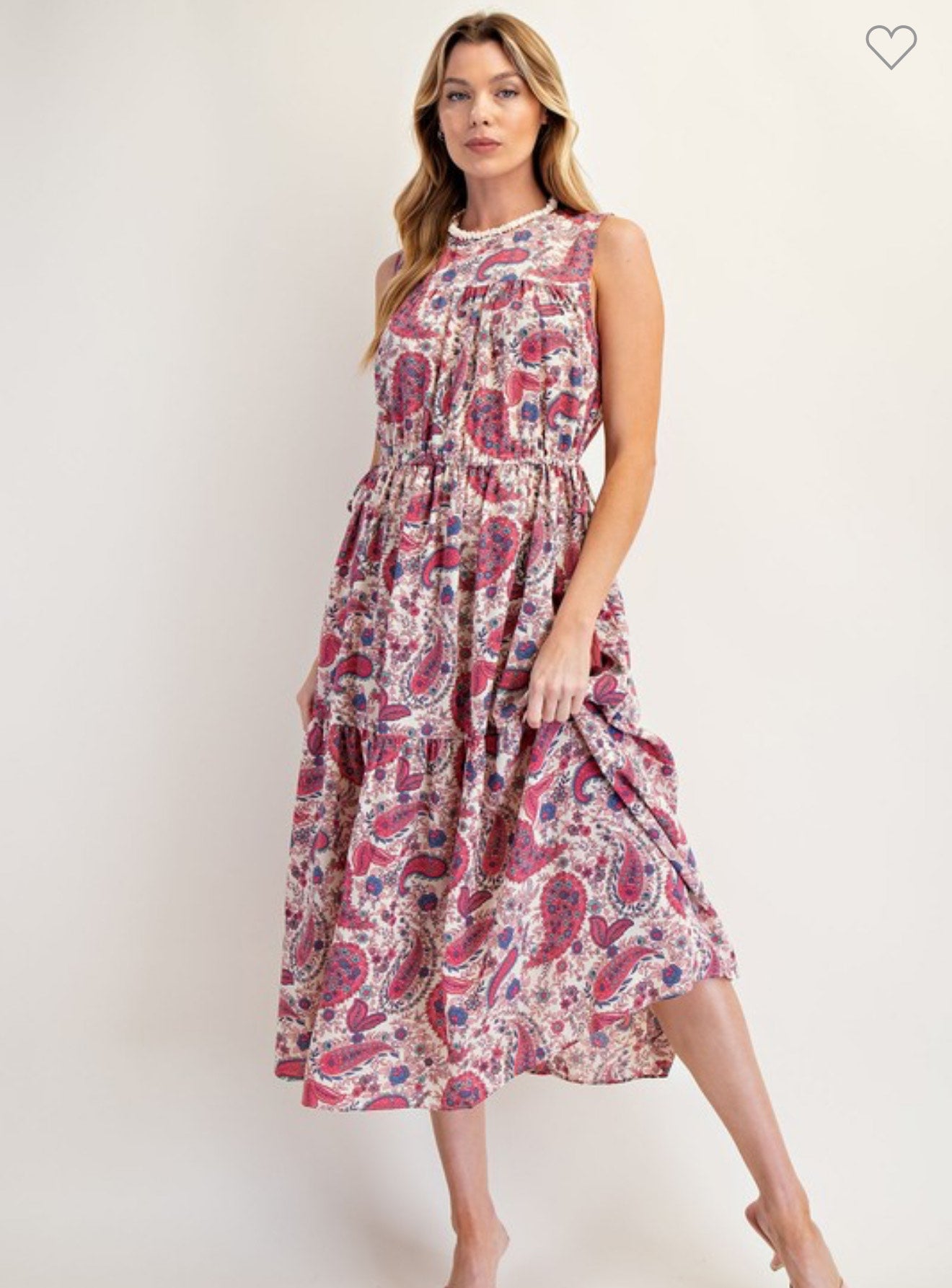 Paisley Print Dress