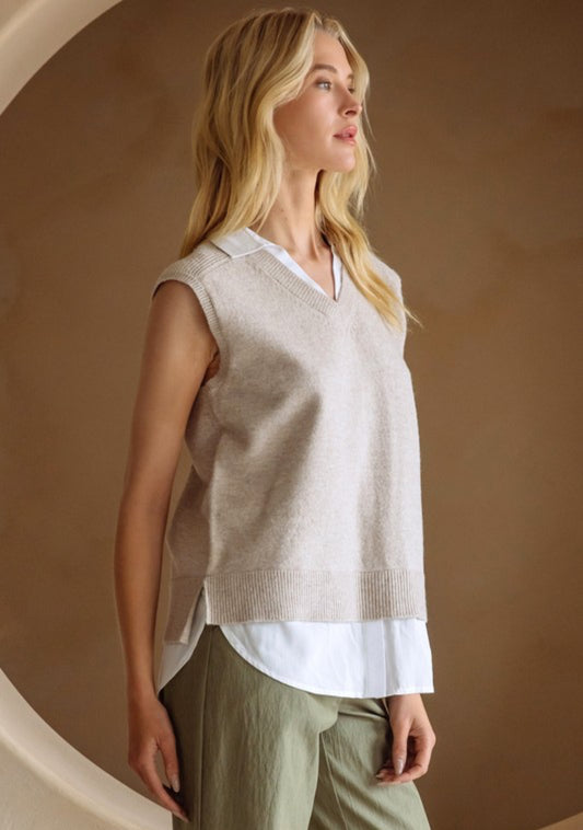 Sleeveless Sweater Vest