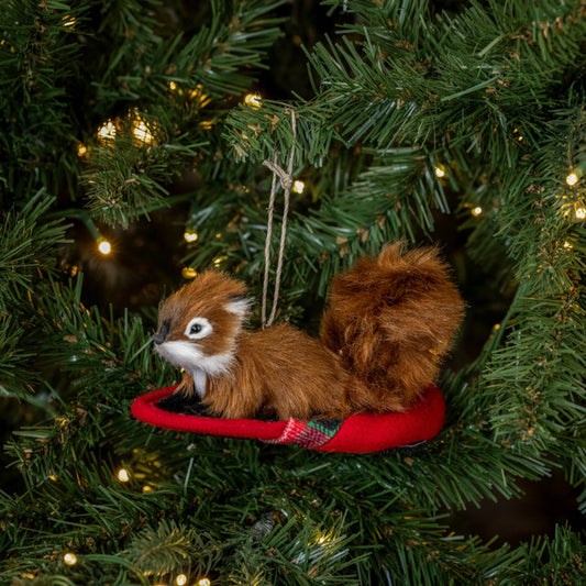 Squirrel In Slipper Ornament