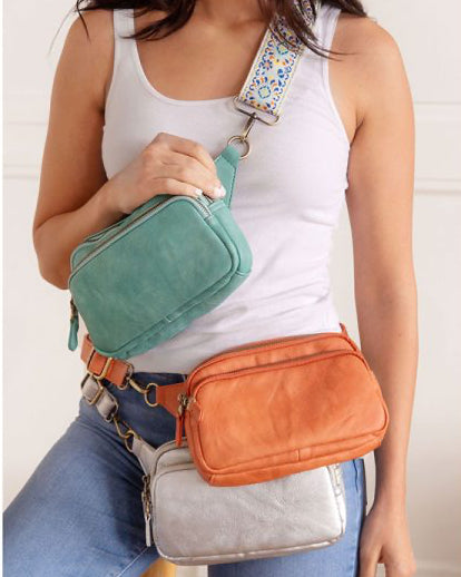 Kylie Double Zip Sling Belt Bag