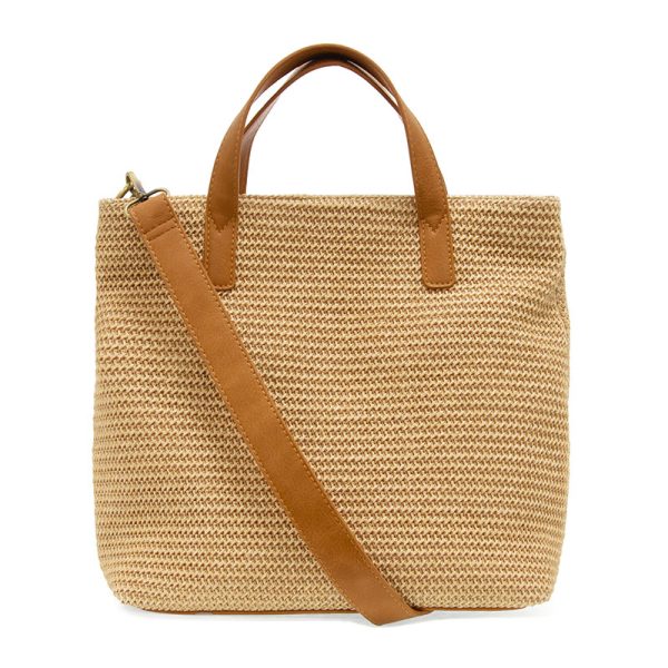 Lucy Large Straw Convertible Crossbody Tote