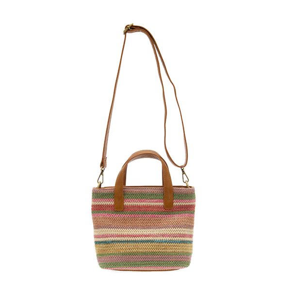 Lucy Large Straw Convertible Crossbody Tote