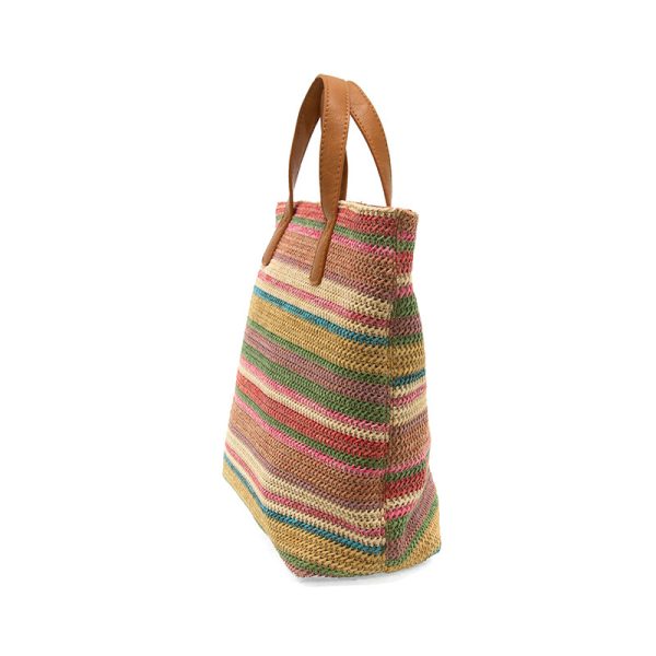 Lucy Large Straw Convertible Crossbody Tote