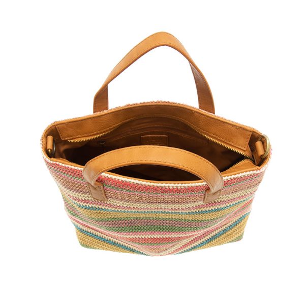 Lucy Large Straw Convertible Crossbody Tote