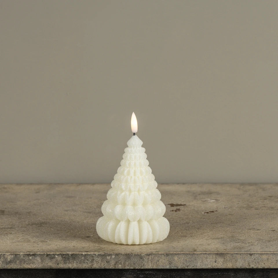 3D Flame Tree Candle | Cream
