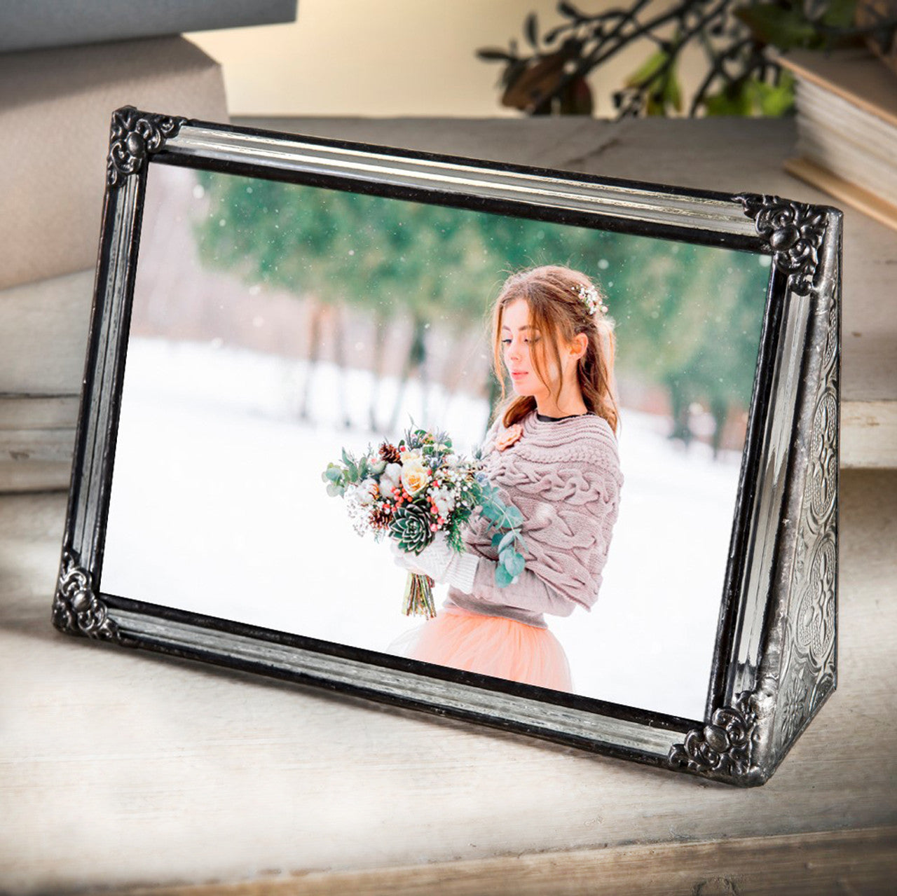 Fluted Vintage Glass Picture Frames