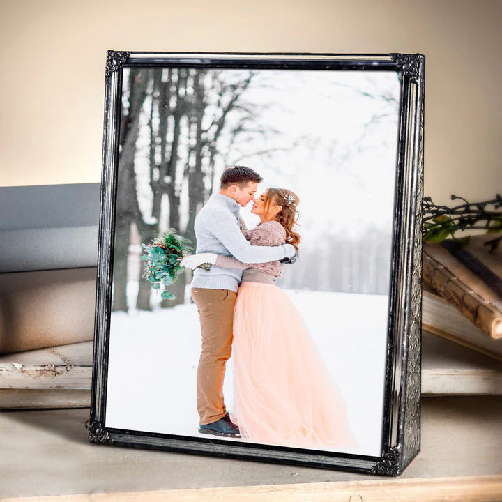 Fluted Vintage Glass Picture Frames
