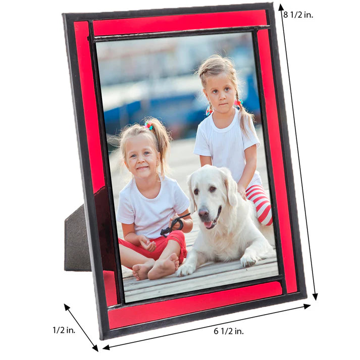 Red Stained Glass Picture Frames