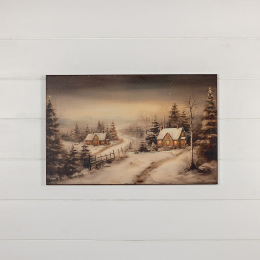 Winter Cottage Print