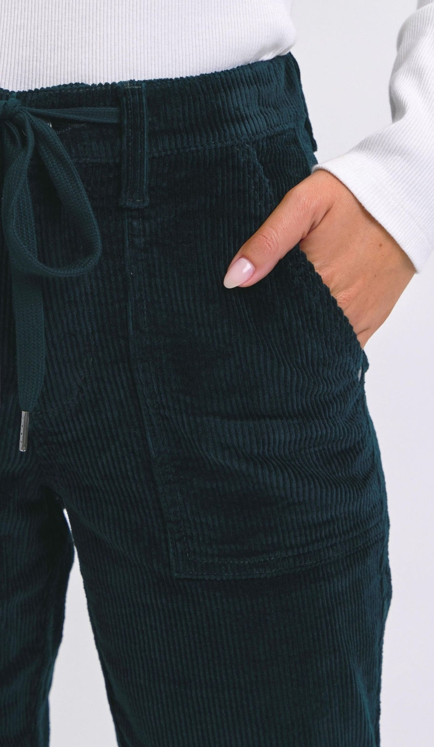 High Waist | Jogger | Corduroy Emerald