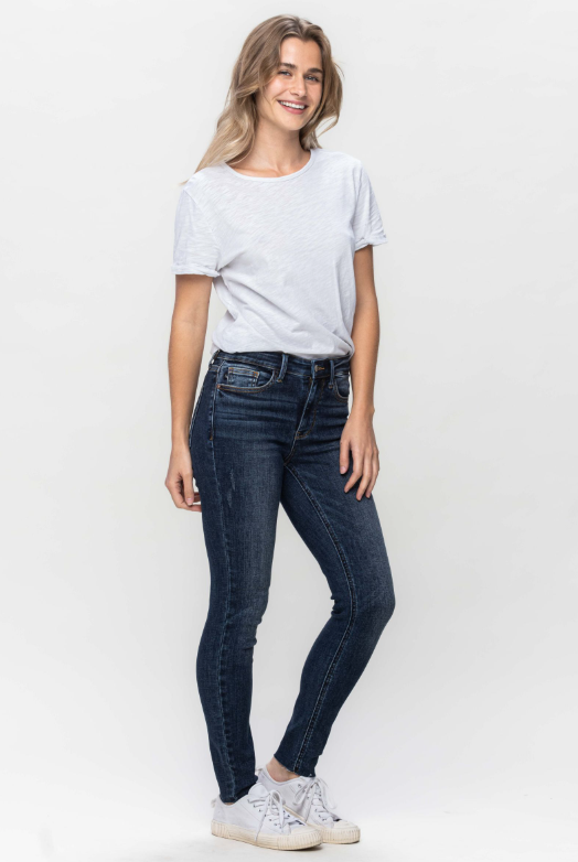 Mid-Rise | Skinny | Vintage Raw Hem Jeans