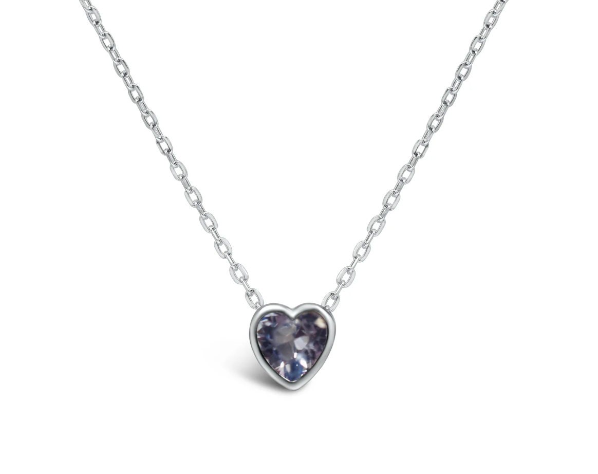 Bezel Heart Necklace