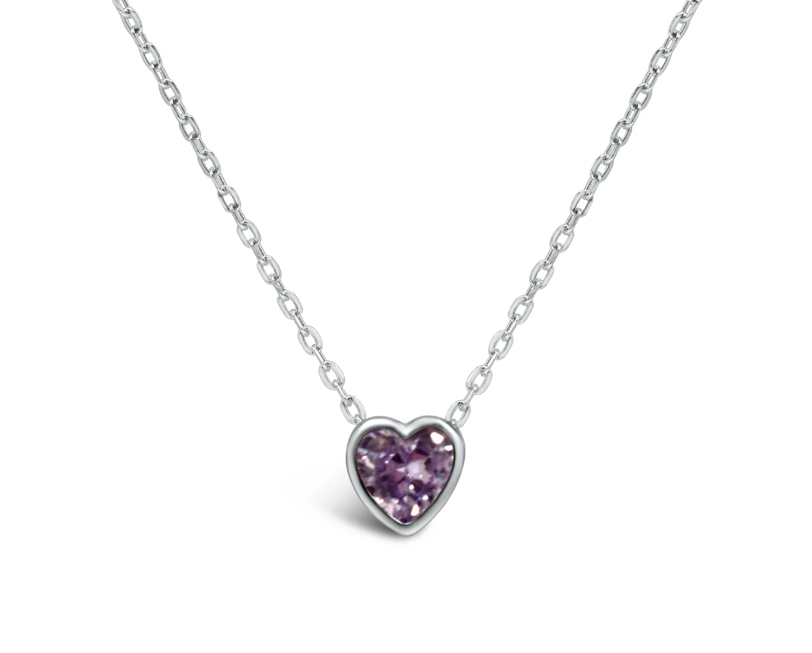 Bezel Heart Necklace
