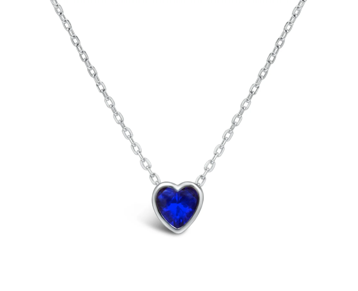 Bezel Heart Necklace