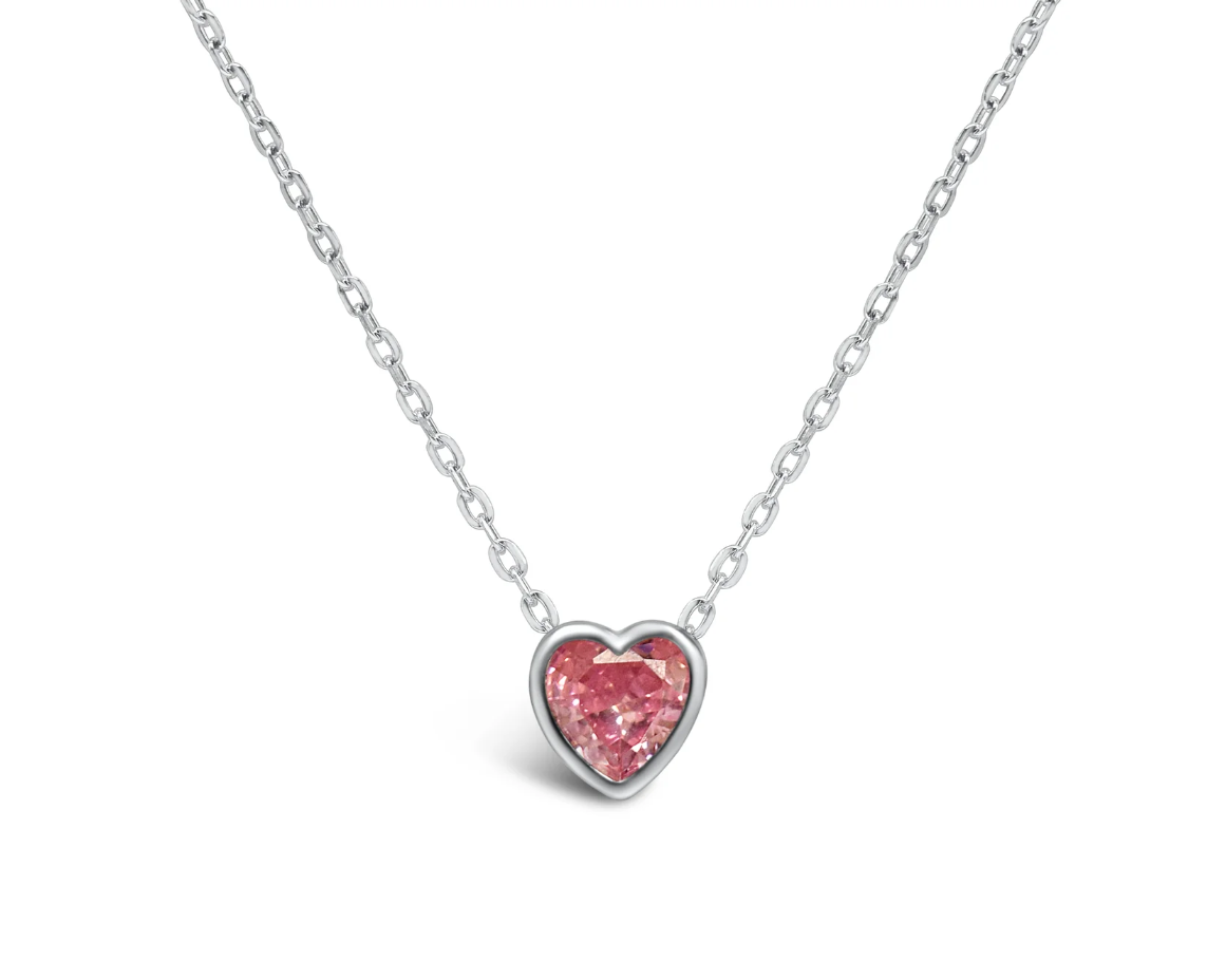 Bezel Heart Necklace