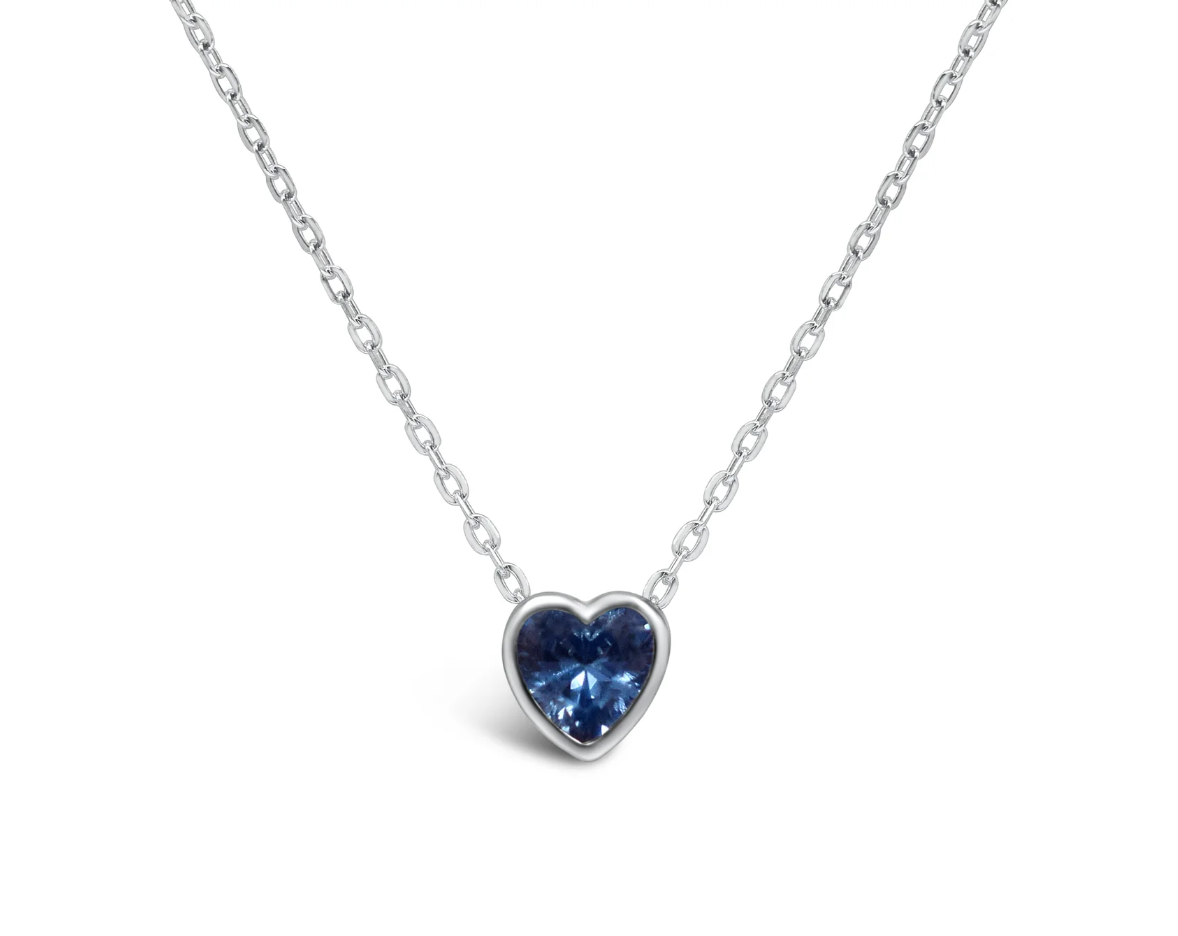 Bezel Heart Necklace