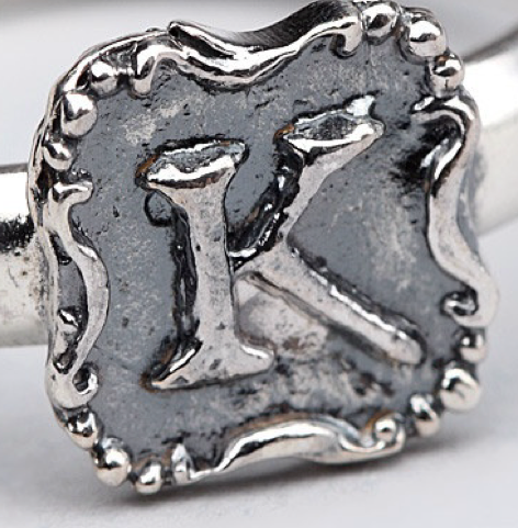 Crest Letter Charm