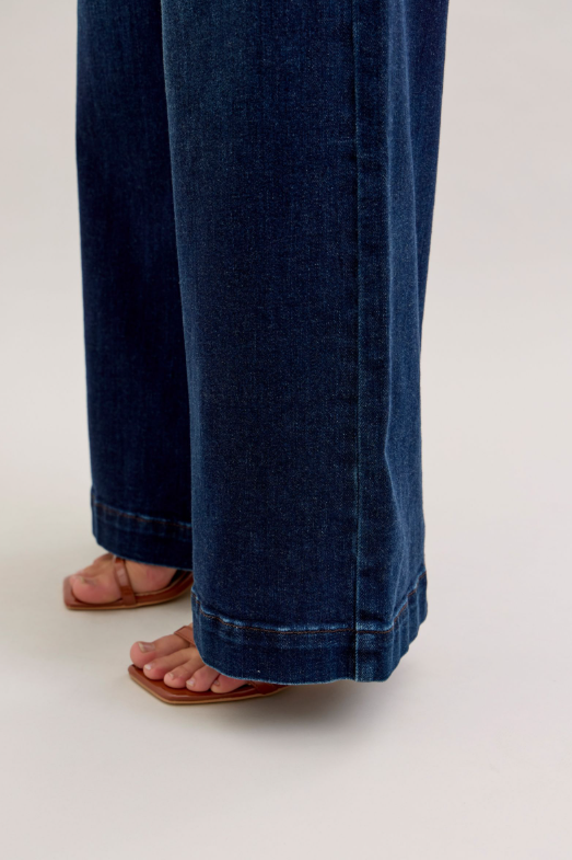 High Waist | Wide Leg | 3 Inseam Trouser Jean