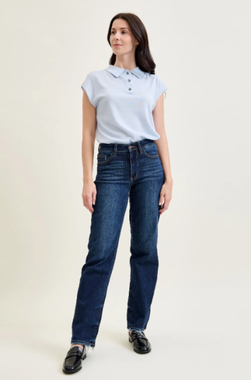 Mid-Rise | Straight | Frey Hem Jeans