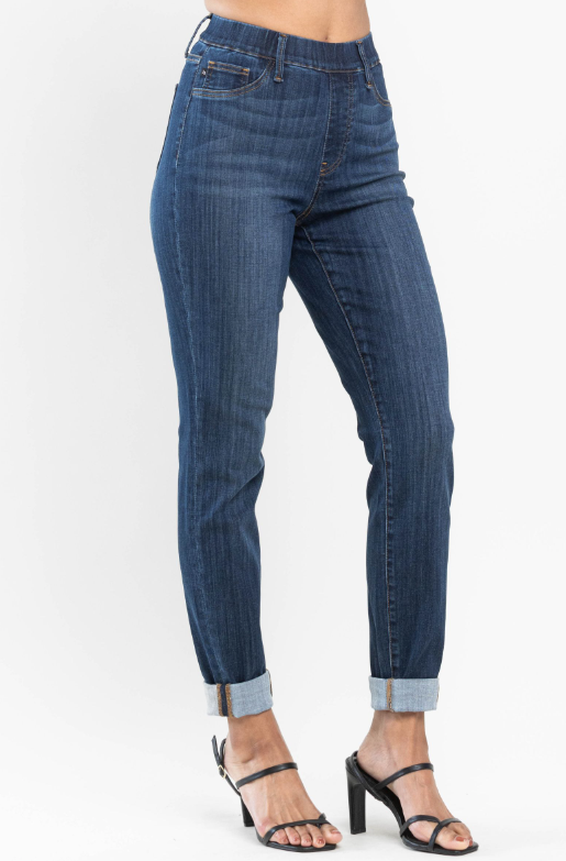 Hight Waist | Slim | Pull-On Double Cuff Jeans