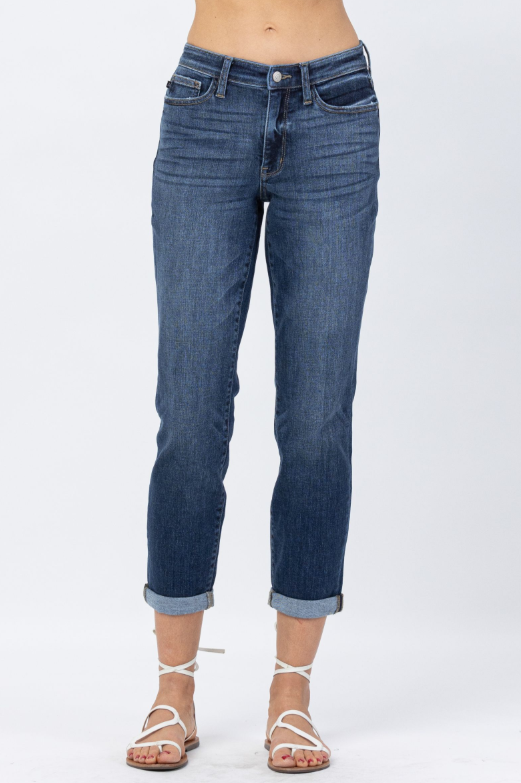 Mid-Rise | Boyfriend | Cuffed Jeans