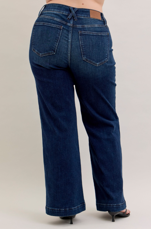High Waist | Wide Leg | 3 Inseam Trouser Jean