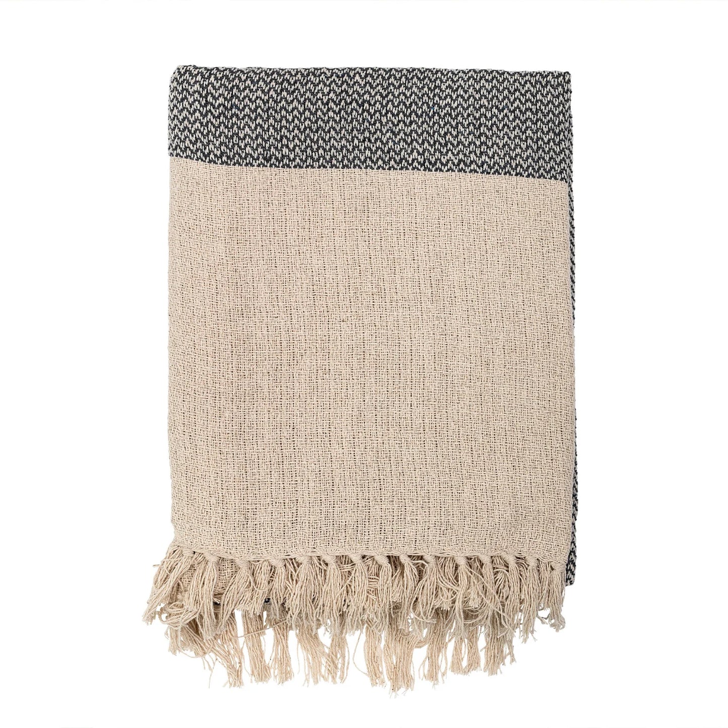 Throw with Fringe | Grey