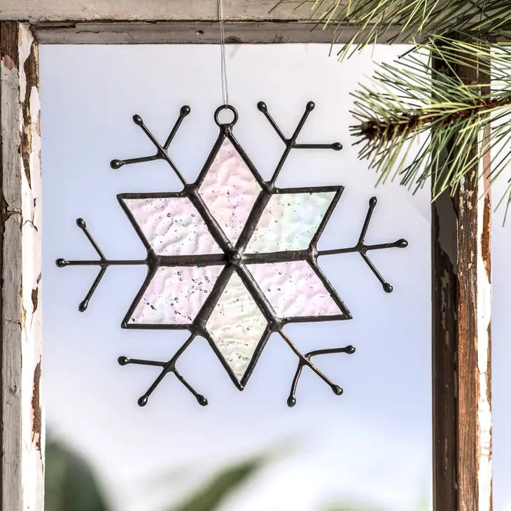 Glass Ornament | Christmas Snowflake