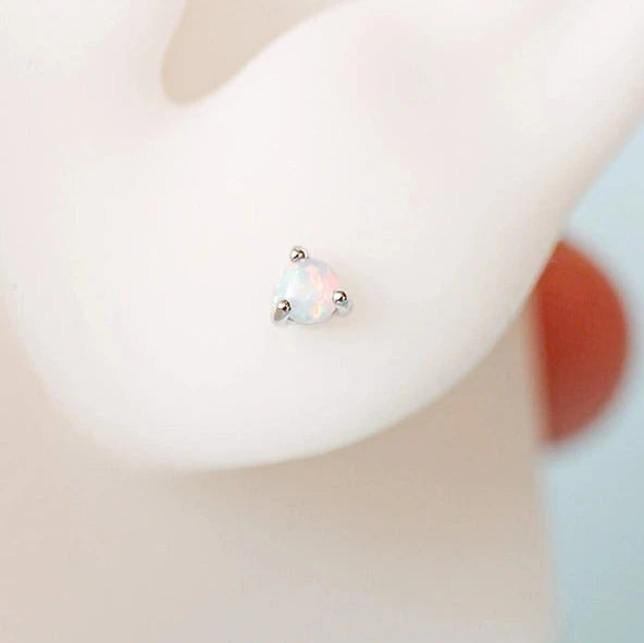 Opal Gem Flat Back Stud