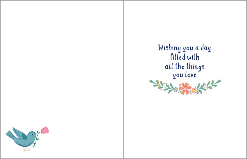 Mother's Day Card | Books & Bird