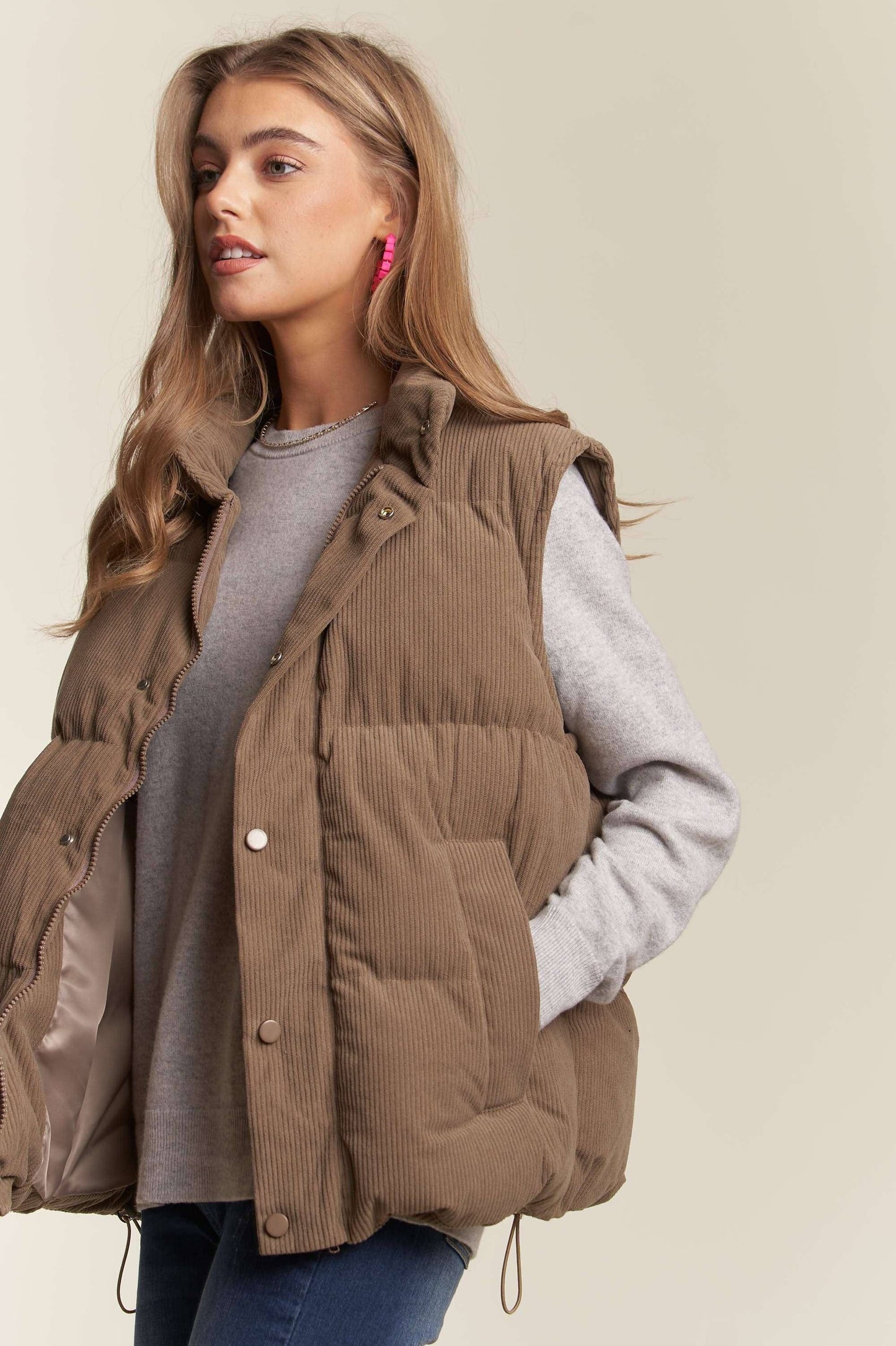 Corduroy Puff Vest