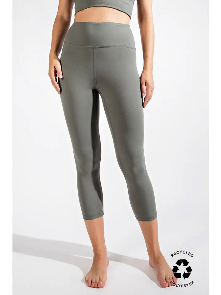 Butter Capri Leggings | Grey Sage