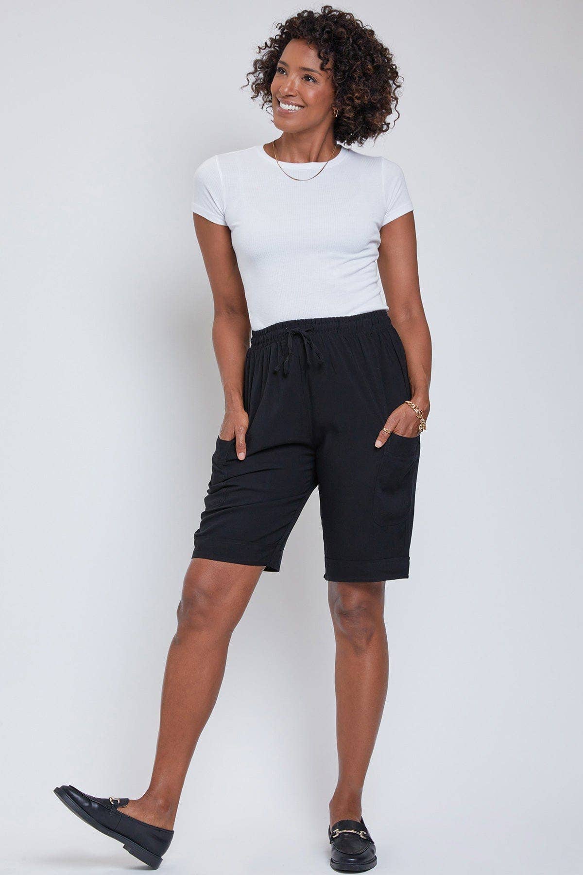 Bermuda Shorts with Patch Pockets