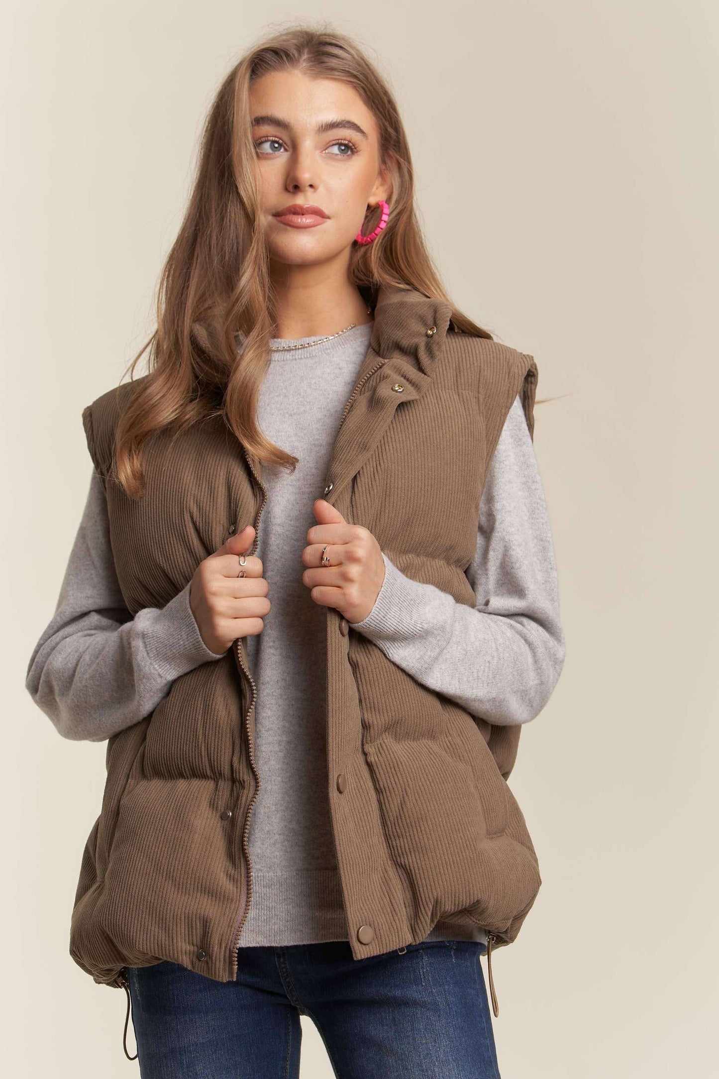 Corduroy Puff Vest