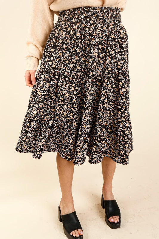 Ditzy Floral Smocked Skirt