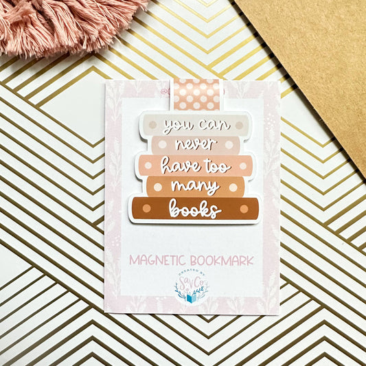 Magnetic Bookmark | Too Many Books