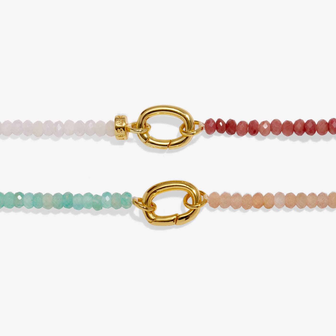 Charm Bar | 2 Charm Clasps Multi Color Bracelet