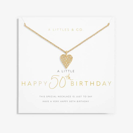 Happy 50th Birthday Necklace