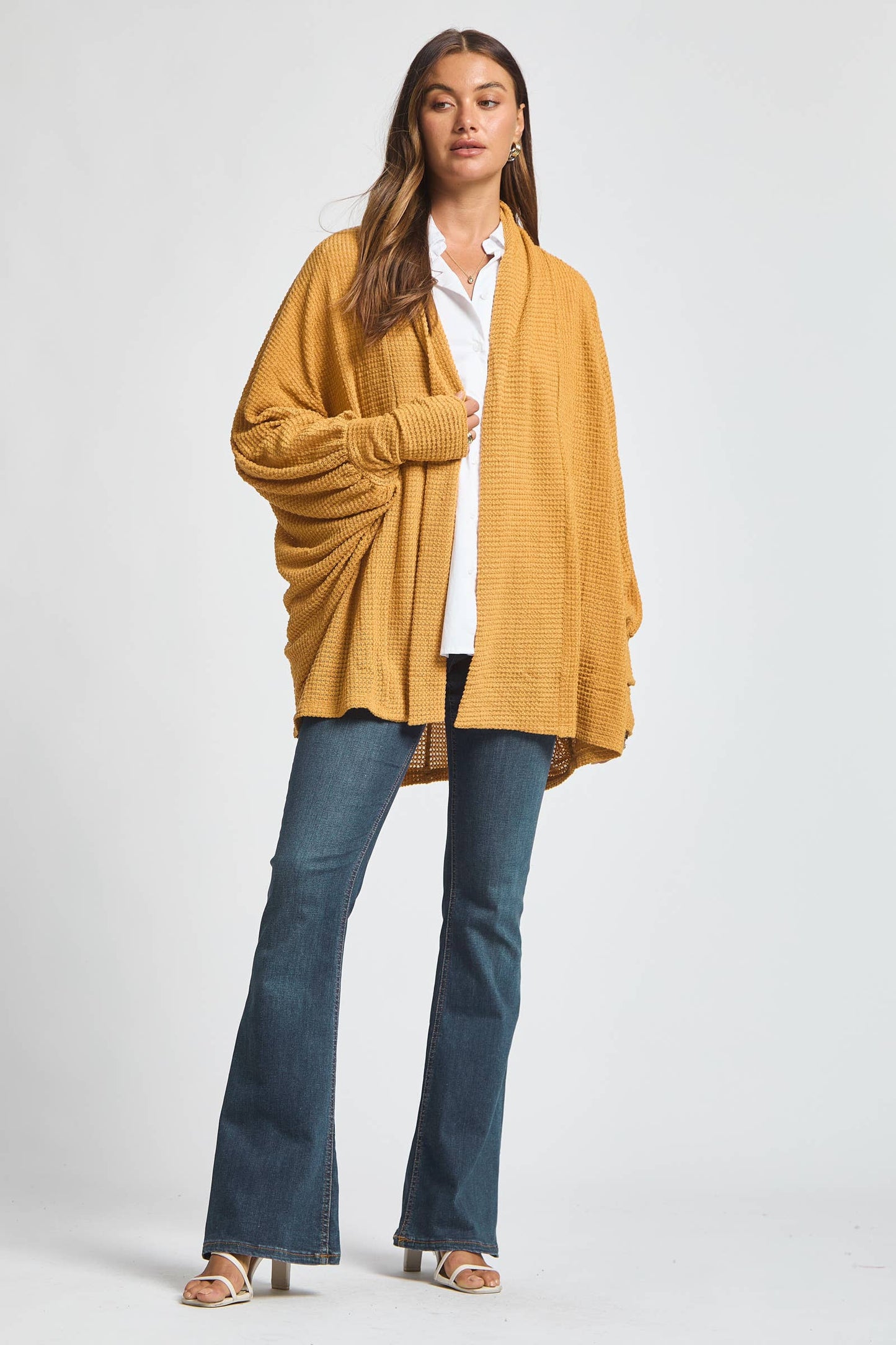 Crochet Knit Batwing Cardigan